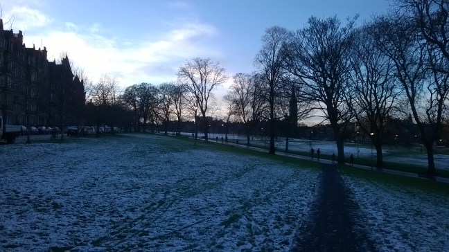 Bruntsfield Links, Edinburgh, in the snow