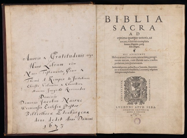 Title: Bible; Author: ; Page No: opening spread; Shelfmark: Df.1.2; Date: 1550